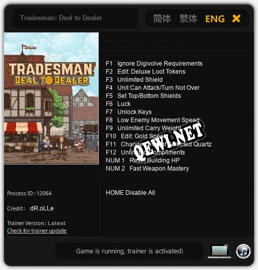 Tradesman: Deal to Dealer: ТРЕЙНЕР И ЧИТЫ (V1.0.86)