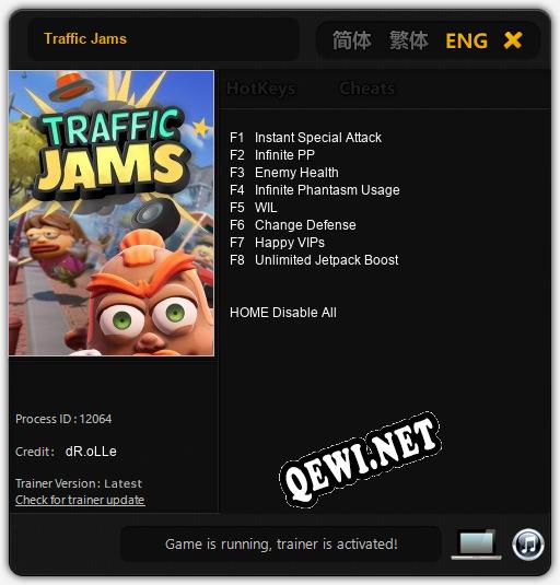Трейнер для Traffic Jams [v1.0.3]