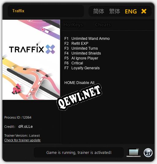 Трейнер для Traffix [v1.0.9]