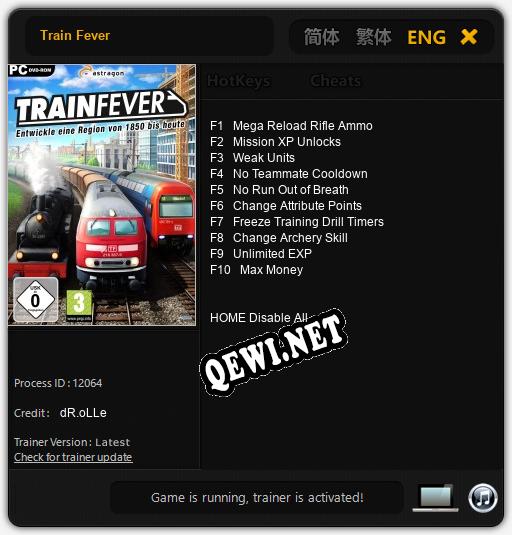 Train Fever: Читы, Трейнер +10 [dR.oLLe]