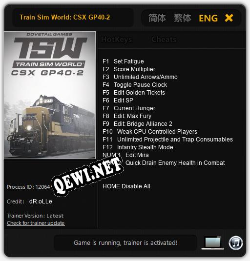 Train Sim World: CSX GP40-2: ТРЕЙНЕР И ЧИТЫ (V1.0.46)