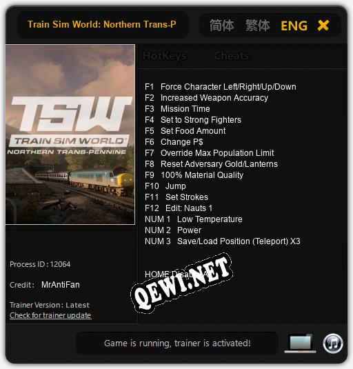 Train Sim World: Northern Trans-Pennine: Трейнер +15 [v1.2]