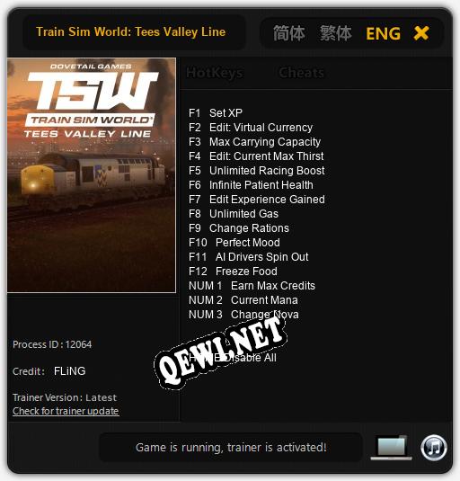 Train Sim World: Tees Valley Line: Читы, Трейнер +15 [FLiNG]