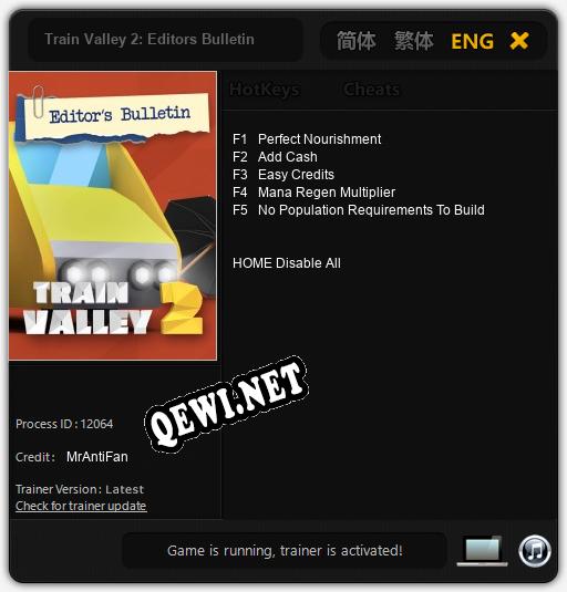 Train Valley 2: Editors Bulletin: ТРЕЙНЕР И ЧИТЫ (V1.0.11)