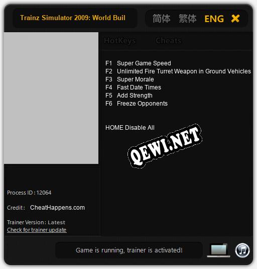 Трейнер для Trainz Simulator 2009: World Builder Edition [v1.0.9]