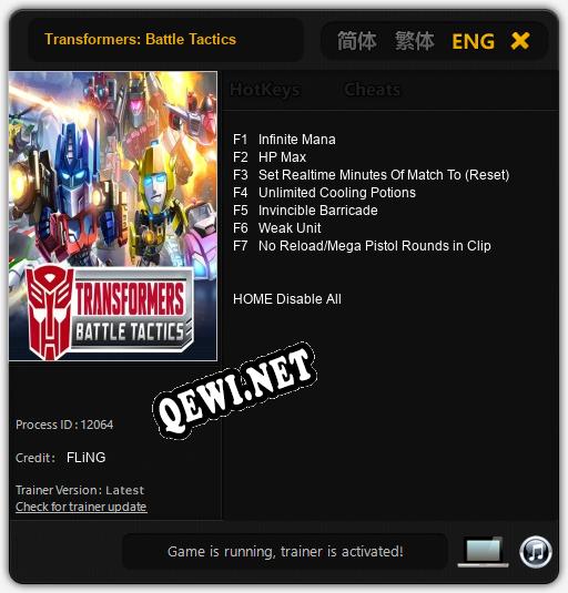 Transformers: Battle Tactics: ТРЕЙНЕР И ЧИТЫ (V1.0.99)