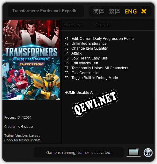 Transformers: Earthspark Expedition: ТРЕЙНЕР И ЧИТЫ (V1.0.51)
