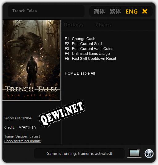 Трейнер для Trench Tales [v1.0.3]