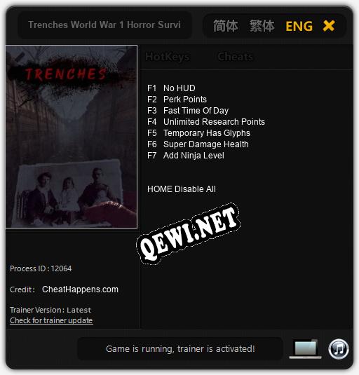Trenches World War 1 Horror Survival Game: Трейнер +7 [v1.6]
