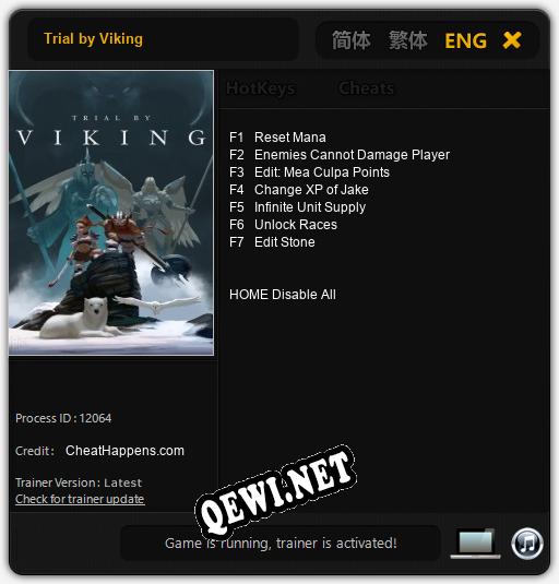 Trial by Viking: Трейнер +7 [v1.7]