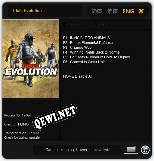 Трейнер для Trials Evolution [v1.0.6]