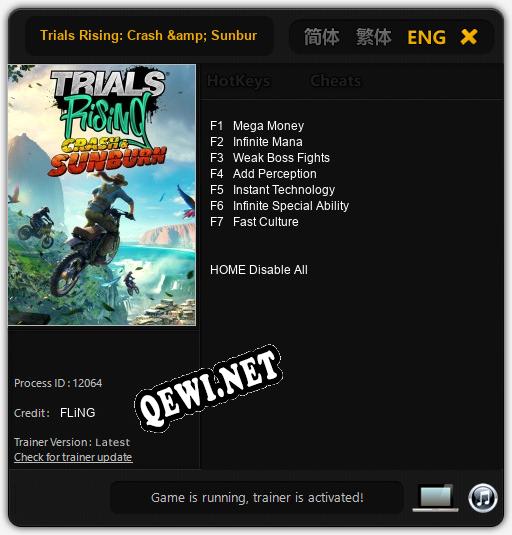 Trials Rising: Crash & Sunburn: ТРЕЙНЕР И ЧИТЫ (V1.0.59)