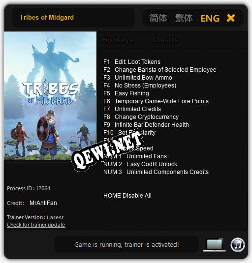 Tribes of Midgard: ТРЕЙНЕР И ЧИТЫ (V1.0.96)