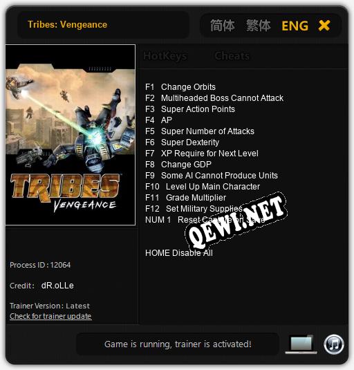 Tribes: Vengeance: Трейнер +13 [v1.7]