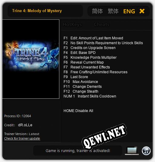 Trine 4: Melody of Mystery: Трейнер +13 [v1.5]