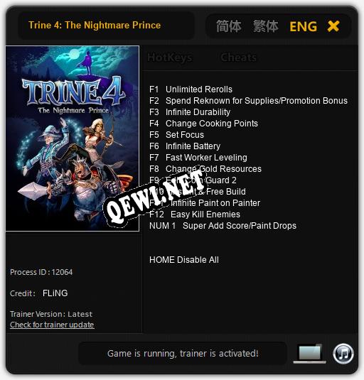 Trine 4: The Nightmare Prince: Читы, Трейнер +13 [FLiNG]