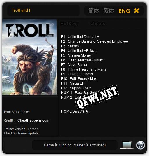 Трейнер для Troll and I [v1.0.7]