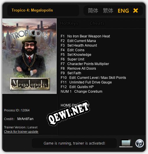 Tropico 4: Megalopolis: Читы, Трейнер +13 [MrAntiFan]