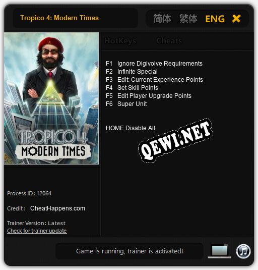 Tropico 4: Modern Times: Трейнер +6 [v1.1]