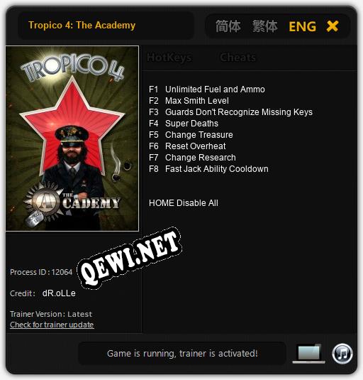 Tropico 4: The Academy: ТРЕЙНЕР И ЧИТЫ (V1.0.35)