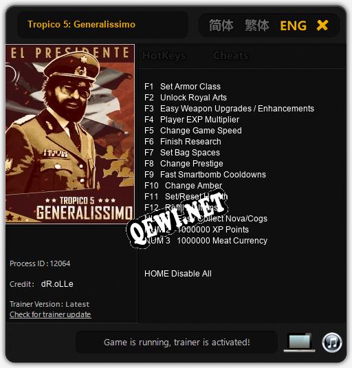 Tropico 5: Generalissimo: Трейнер +15 [v1.5]