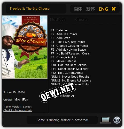 Tropico 5: The Big Cheese: Трейнер +15 [v1.9]