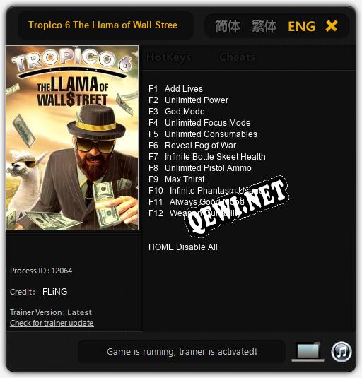 Трейнер для Tropico 6 The Llama of Wall Street [v1.0.5]