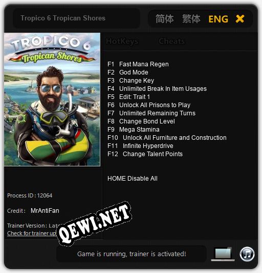 Tropico 6 Tropican Shores: Трейнер +12 [v1.6]