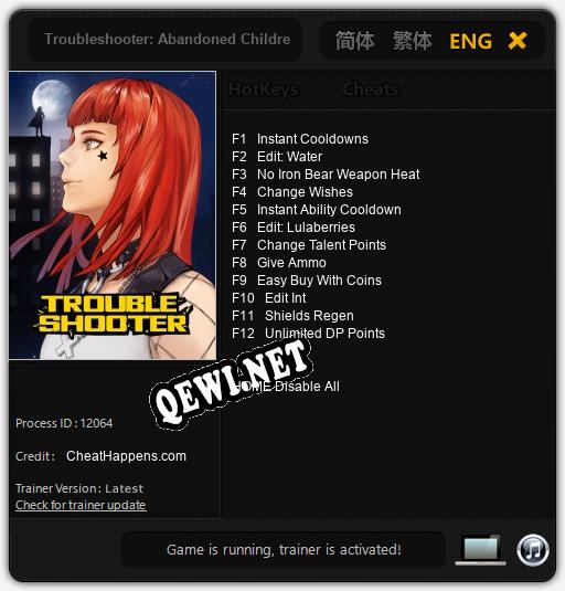 Трейнер для Troubleshooter: Abandoned Children [v1.0.4]