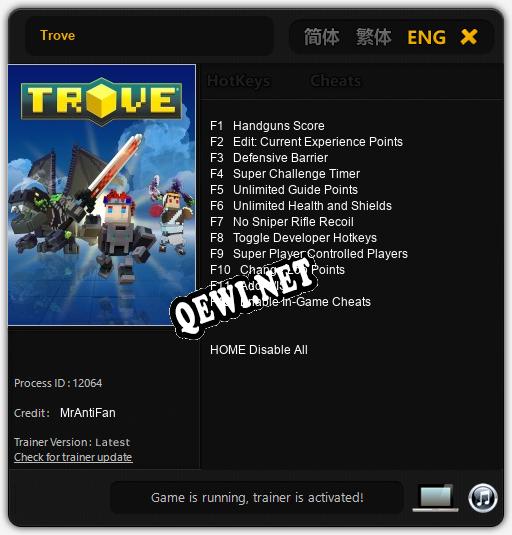 Trove: ТРЕЙНЕР И ЧИТЫ (V1.0.80)