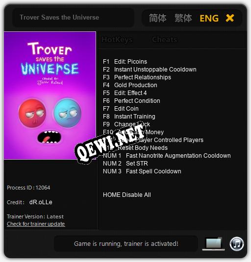 Trover Saves the Universe: Трейнер +15 [v1.9]