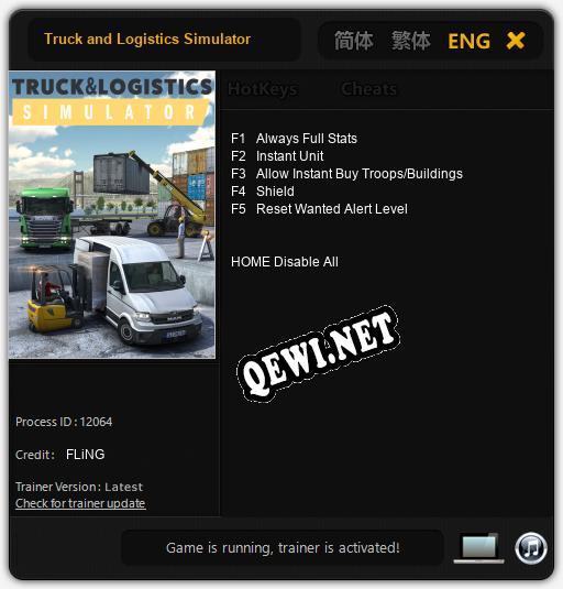 Truck and Logistics Simulator: ТРЕЙНЕР И ЧИТЫ (V1.0.99)