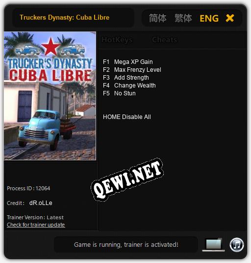 Truckers Dynasty: Cuba Libre: Читы, Трейнер +5 [dR.oLLe]