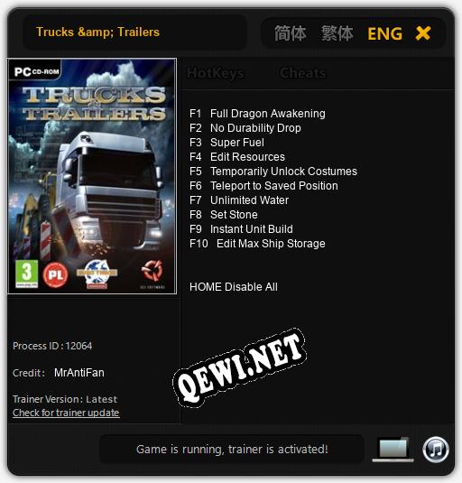 Trucks & Trailers: Трейнер +10 [v1.9]
