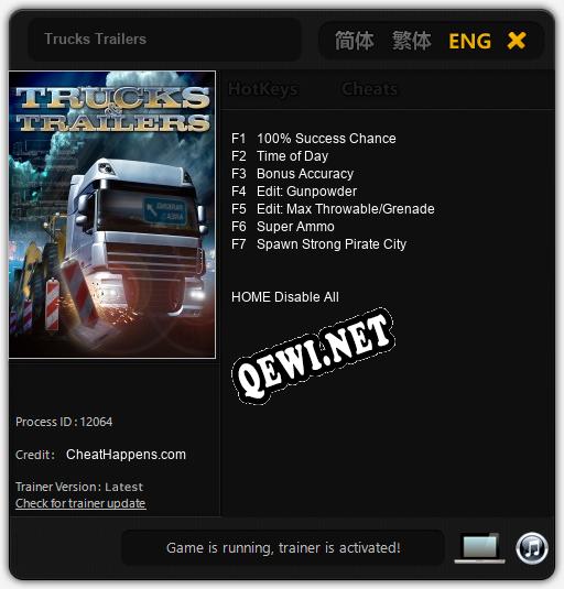 Trucks Trailers: Читы, Трейнер +7 [CheatHappens.com]