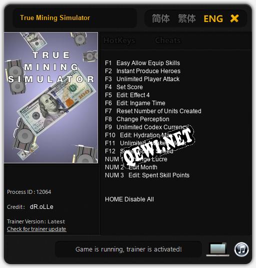 Трейнер для True Mining Simulator [v1.0.5]