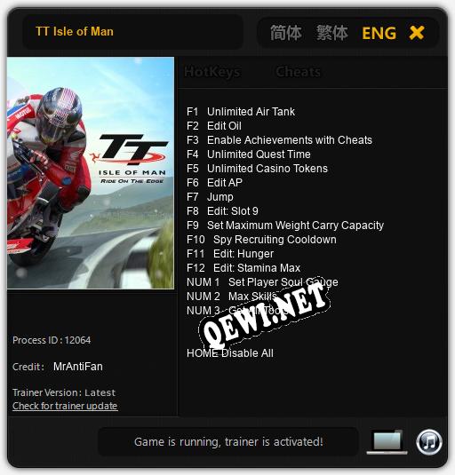 TT Isle of Man: ТРЕЙНЕР И ЧИТЫ (V1.0.99)