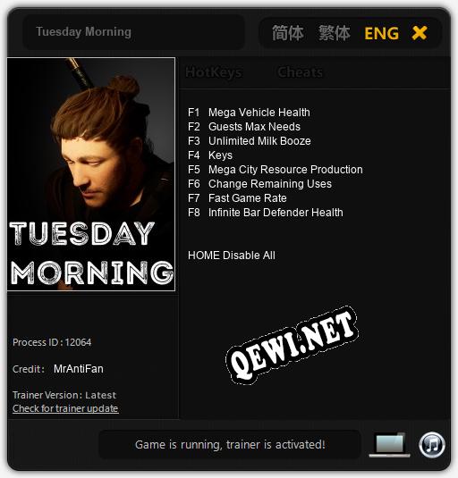 Tuesday Morning: Трейнер +8 [v1.8]