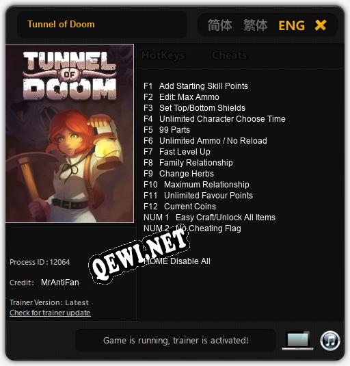Tunnel of Doom: Читы, Трейнер +14 [MrAntiFan]