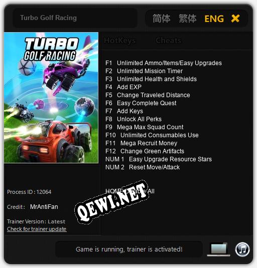 Turbo Golf Racing: Трейнер +14 [v1.5]