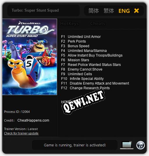 Трейнер для Turbo: Super Stunt Squad [v1.0.7]