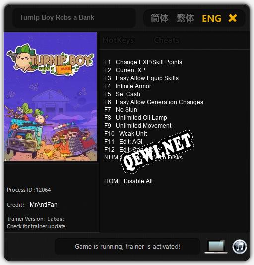 Turnip Boy Robs a Bank: Читы, Трейнер +13 [MrAntiFan]