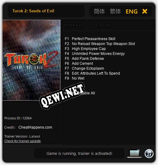 Turok 2: Seeds of Evil: Читы, Трейнер +9 [CheatHappens.com]