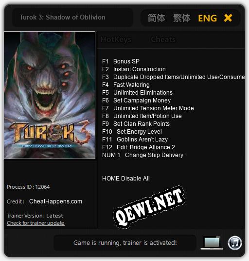 Turok 3: Shadow of Oblivion: ТРЕЙНЕР И ЧИТЫ (V1.0.20)