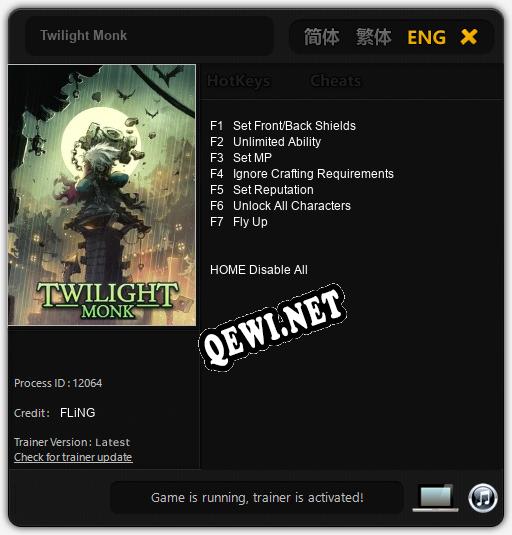 Twilight Monk: Читы, Трейнер +7 [FLiNG]