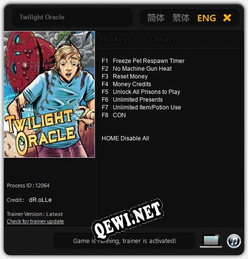 Трейнер для Twilight Oracle [v1.0.7]