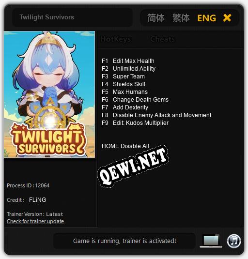 Twilight Survivors: ТРЕЙНЕР И ЧИТЫ (V1.0.37)