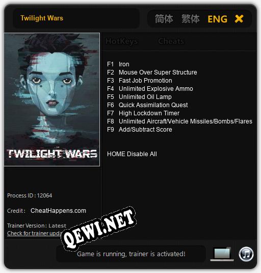 Трейнер для Twilight Wars [v1.0.2]