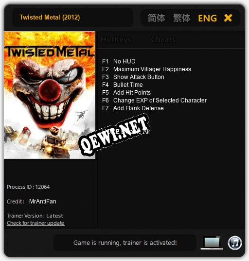 Twisted Metal (2012): Трейнер +7 [v1.5]