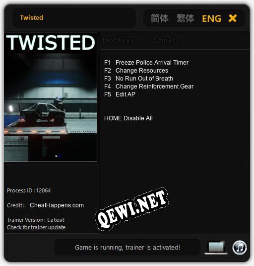 Twisted: Трейнер +5 [v1.4]